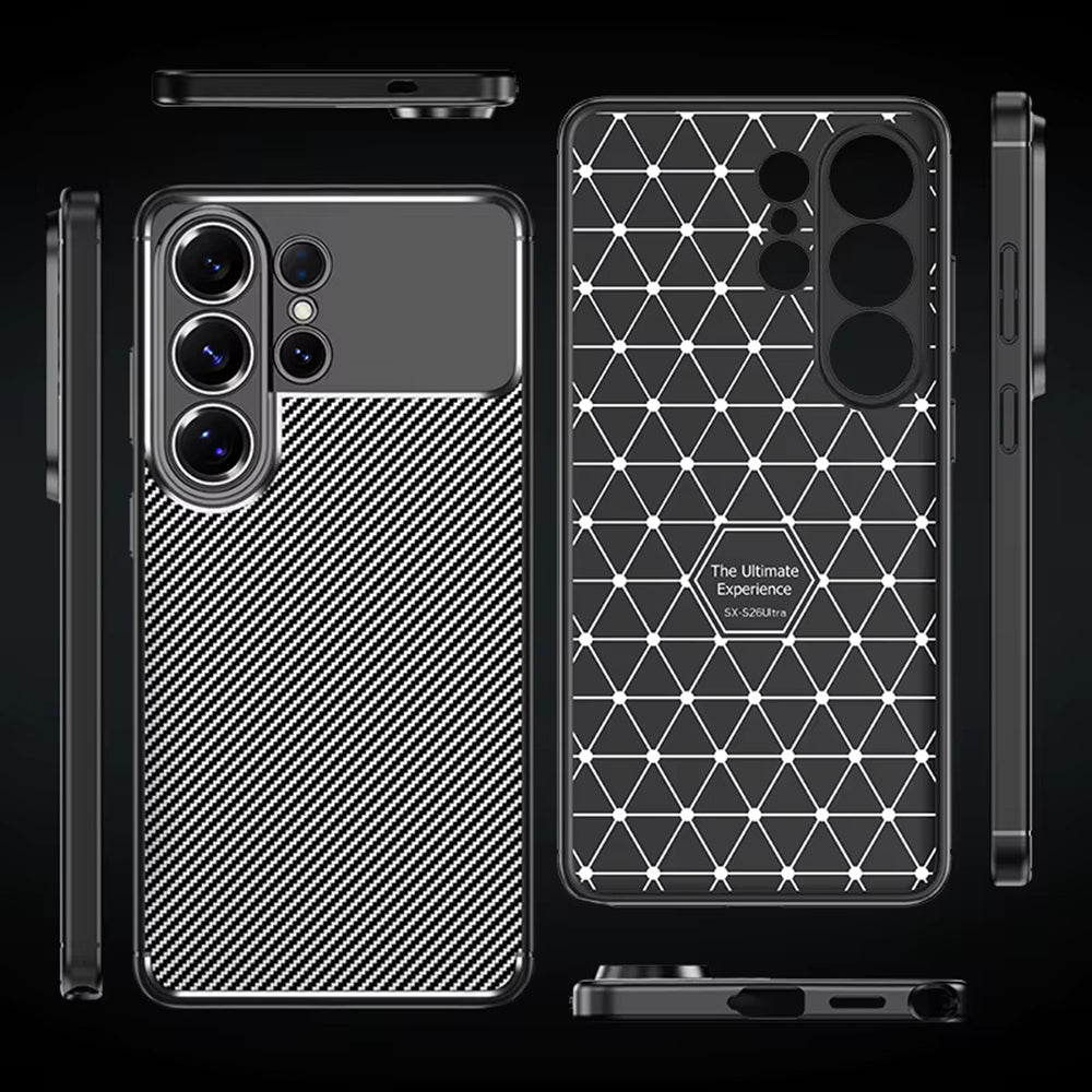 Futrola za Samsung Galaxy S26 Ultra S948, Techsuit, CarbonFiber, Crna