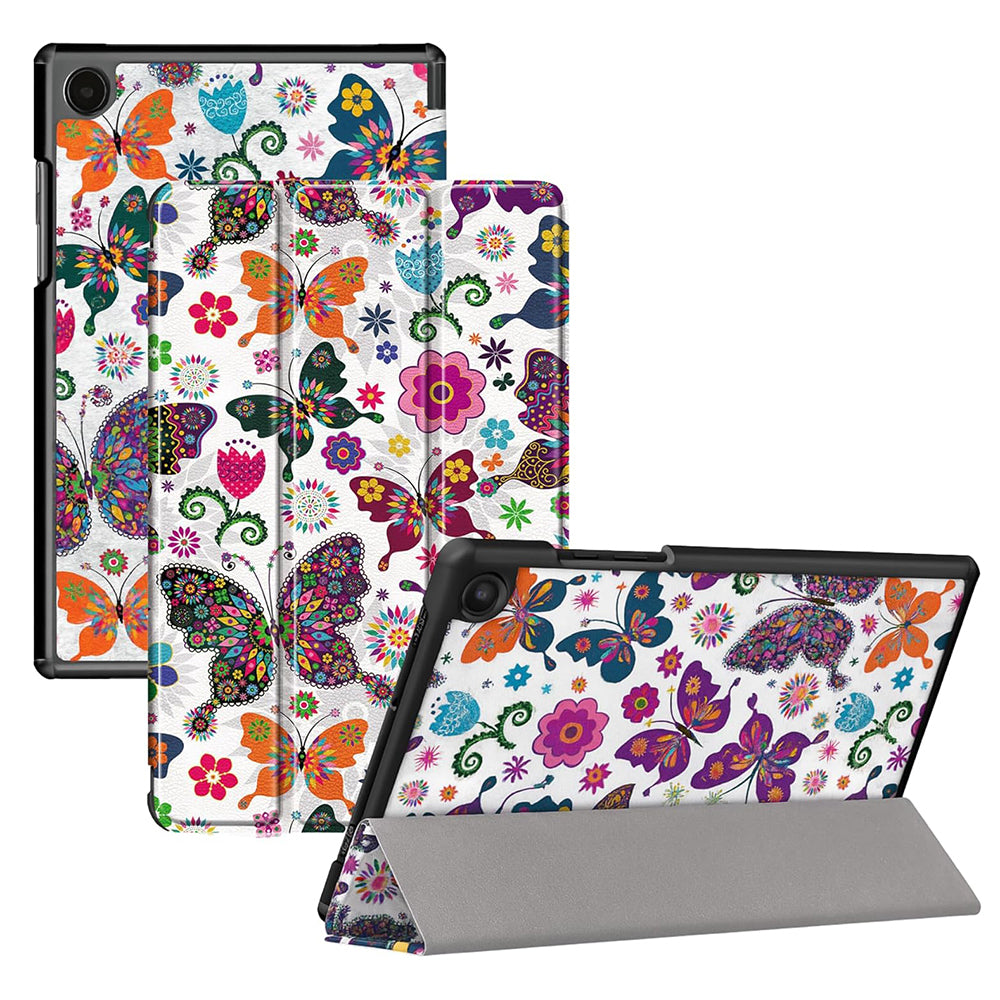 Futrola za Samsung Galaxy Tab A11 / Tab A9, Techsuit, FoldPro Butterfly New Model, Višebojna