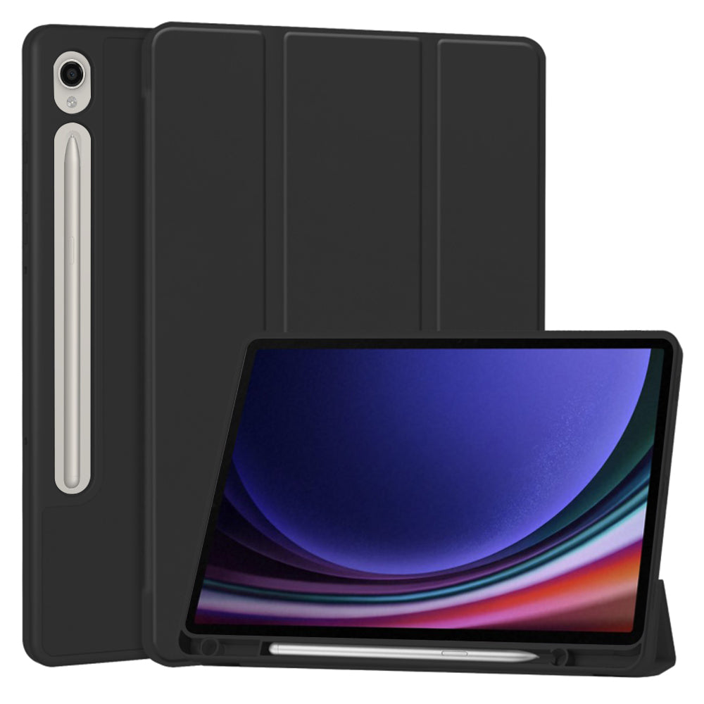 Futrola za Samsung Galaxy Tab S10 FE / Tab S9 FE / Tab S9, Techsuit, Flex Trifold, Crna