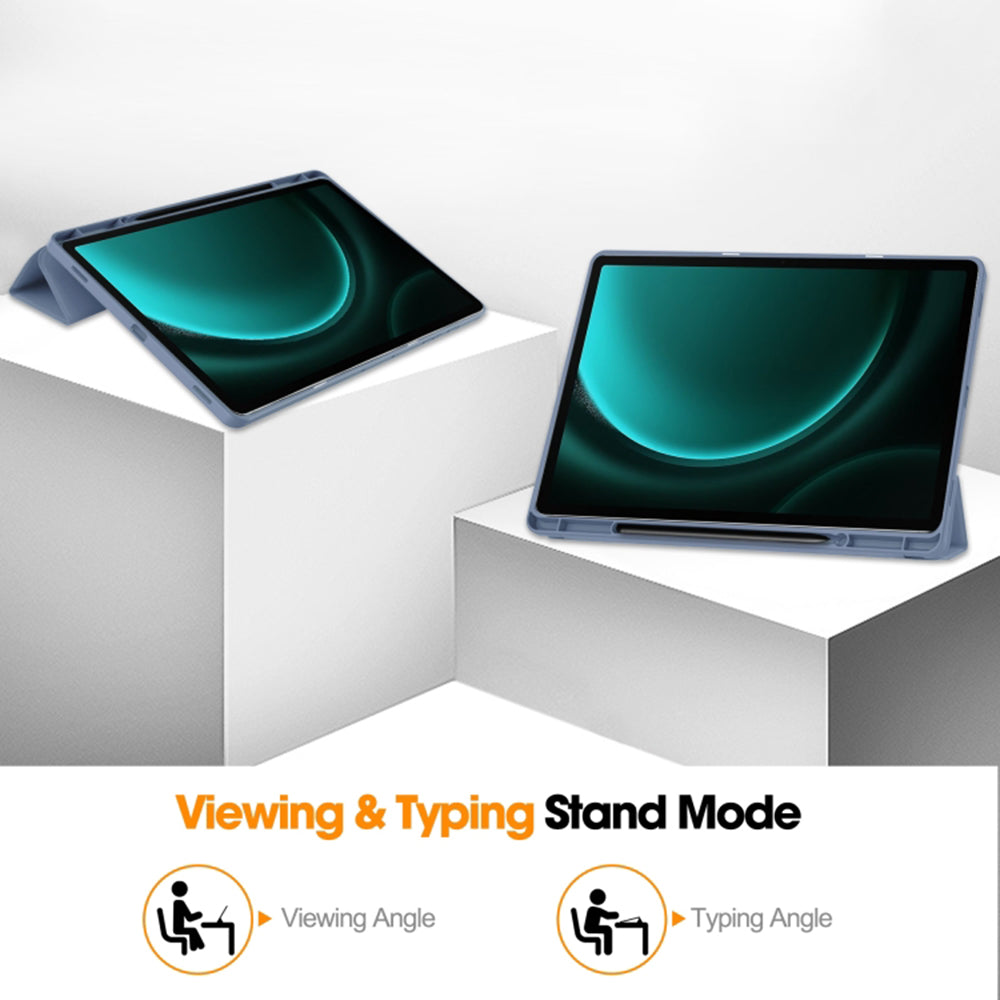 Futrola za Samsung Galaxy Tab S10+ / Tab S9 FE+ / Tab S9+, Techsuit, Flex Trifold, Siva