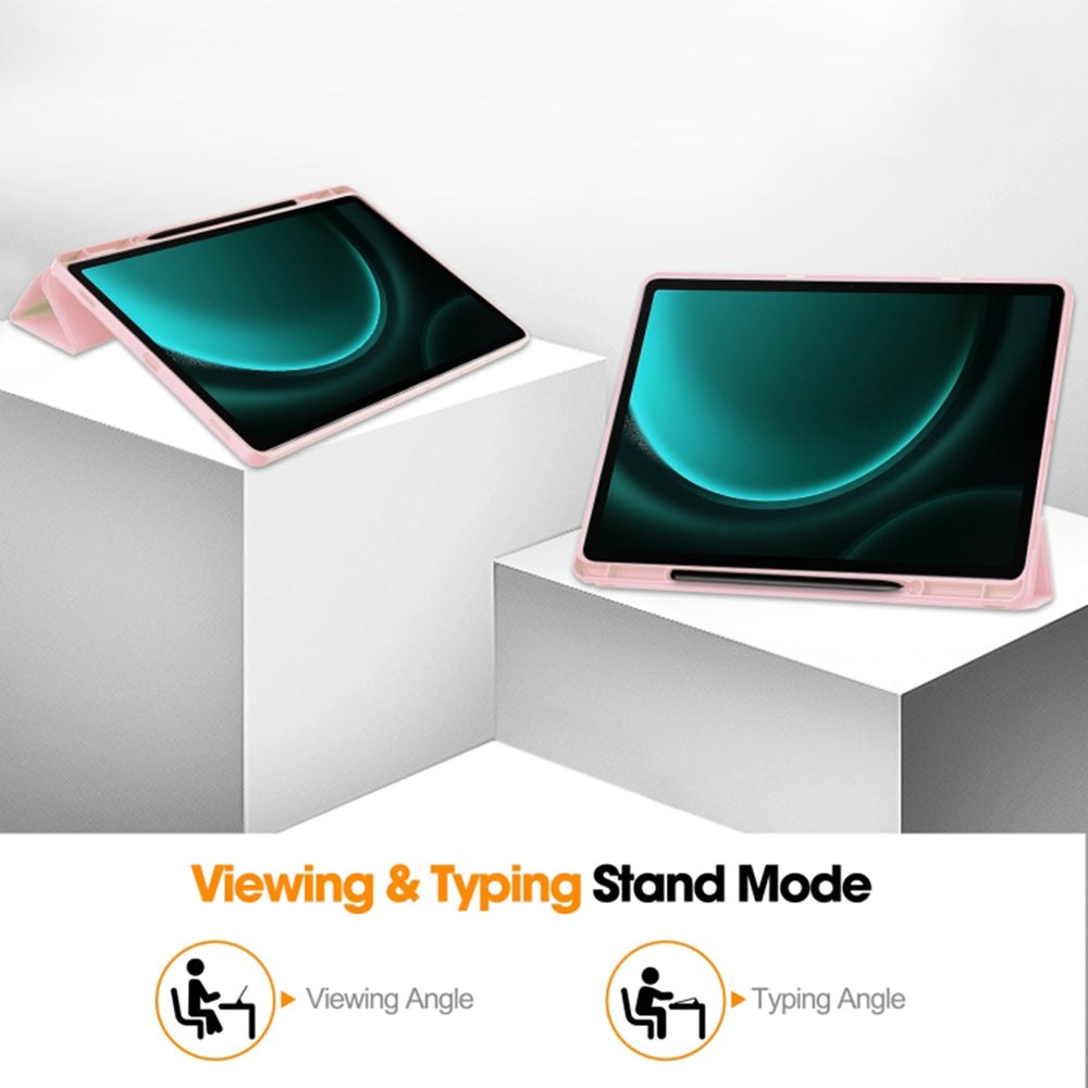 Futrola za Samsung Galaxy Tab S10+ / Tab S9 FE+ / Tab S9+, Techsuit, Flex Trifold, Roza