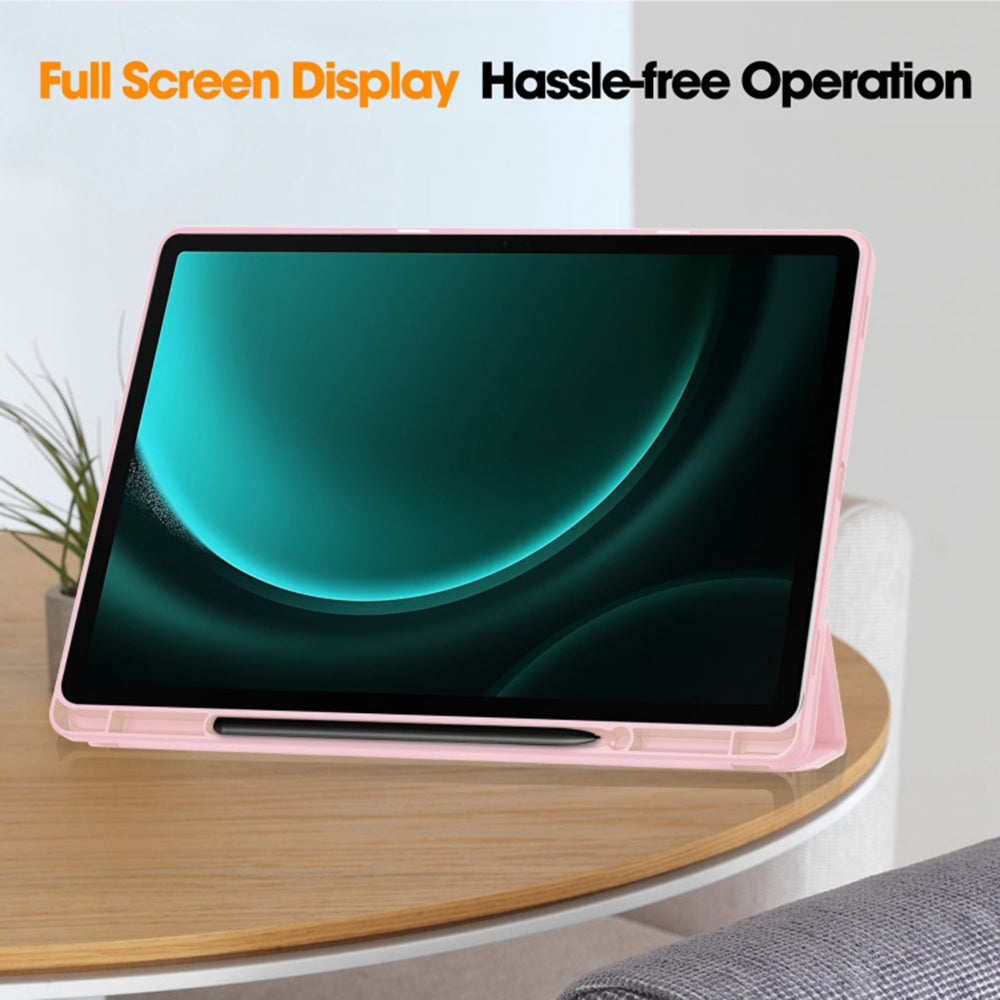 Futrola za Samsung Galaxy Tab S10+ / Tab S9 FE+ / Tab S9+, Techsuit, Flex Trifold, Roza