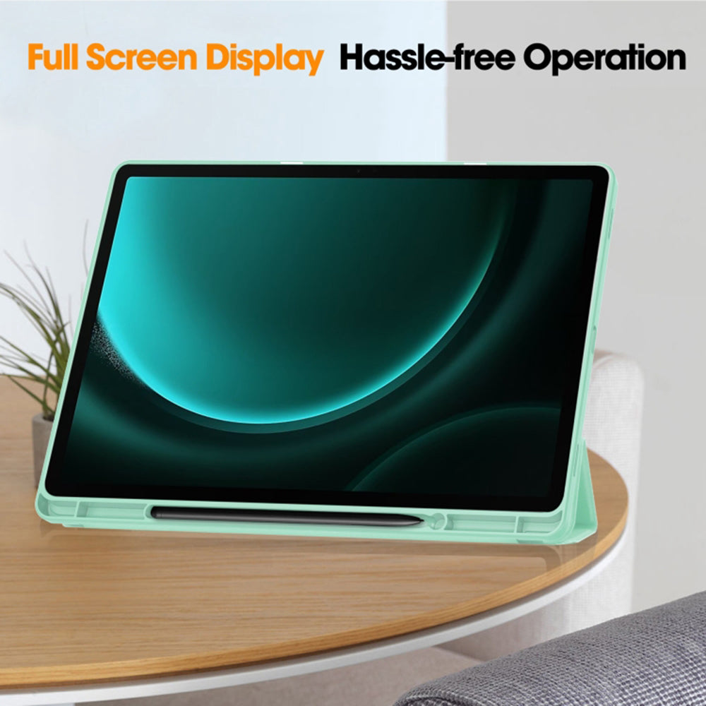 Futrola za Samsung Galaxy Tab S10+ / Tab S9 FE+ / Tab S9+, Techsuit, Flex Trifold, Matcha Zelena