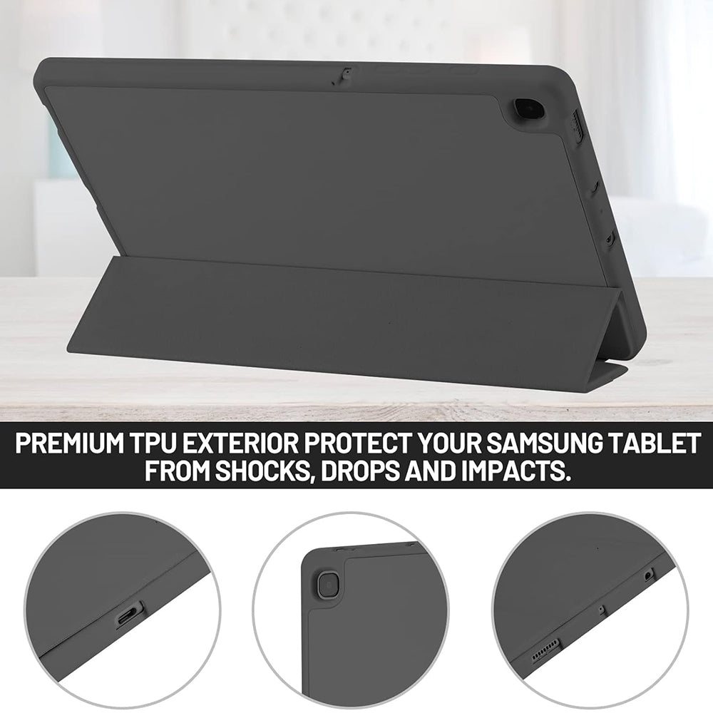 Futrola za Samsung Galaxy Tab S6 Lite (2024) / Tab S6 Lite (2022) / Tab S6 Lite (2020), Techsuit, Flex Trifold, Crna