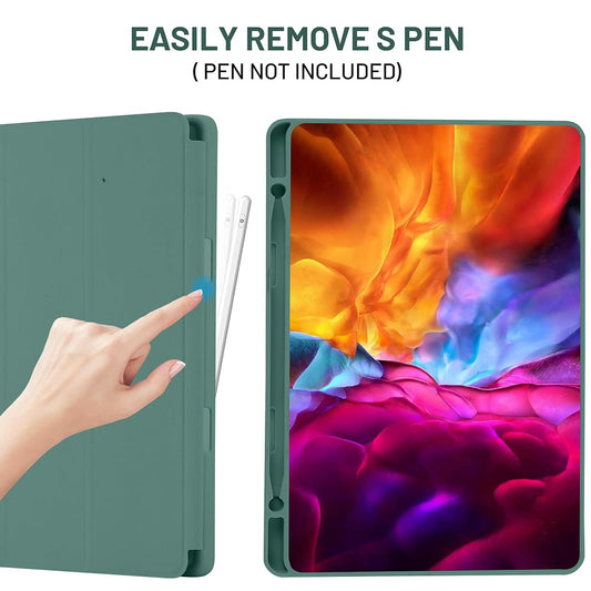 Maska za Samsung Galaxy Tab S6 Lite (2024) / Tab S6 Lite (2022) / Tab S6 Lite (2020), Techsuit, Flex Trifold, Zelena