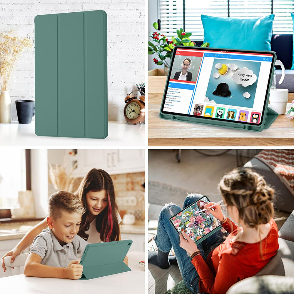 Maska za Samsung Galaxy Tab S6 Lite (2024) / Tab S6 Lite (2022) / Tab S6 Lite (2020), Techsuit, Flex Trifold, Zelena