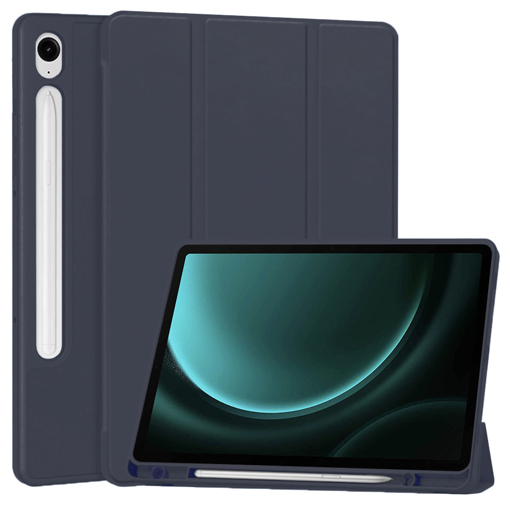 Futrola za Samsung Galaxy Tab S9 FE / Tab S9 / Tab S10 FE, Techsuit, Flex Trifold, Tamnoplava