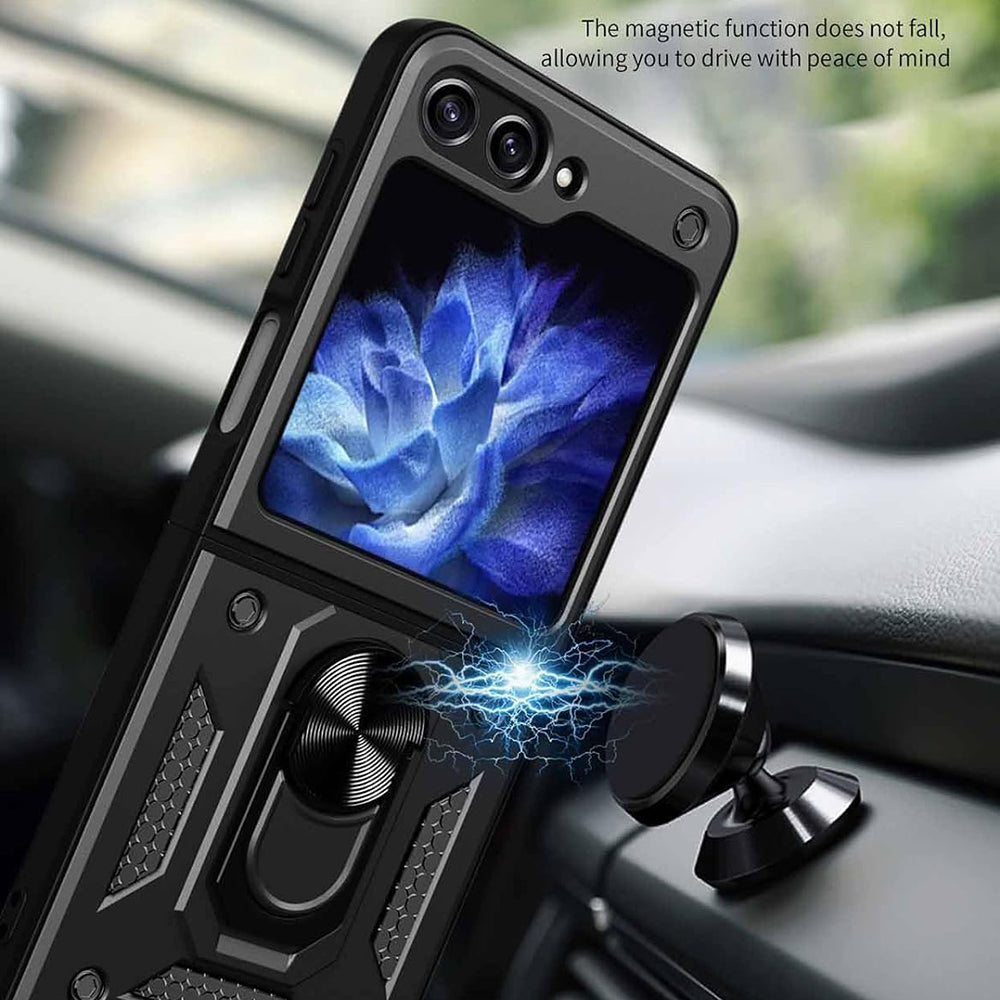 Maska za Samsung Galaxy Z Flip7 FE F761 / Z Flip6 F741, Techsuit, CamShield, Crna