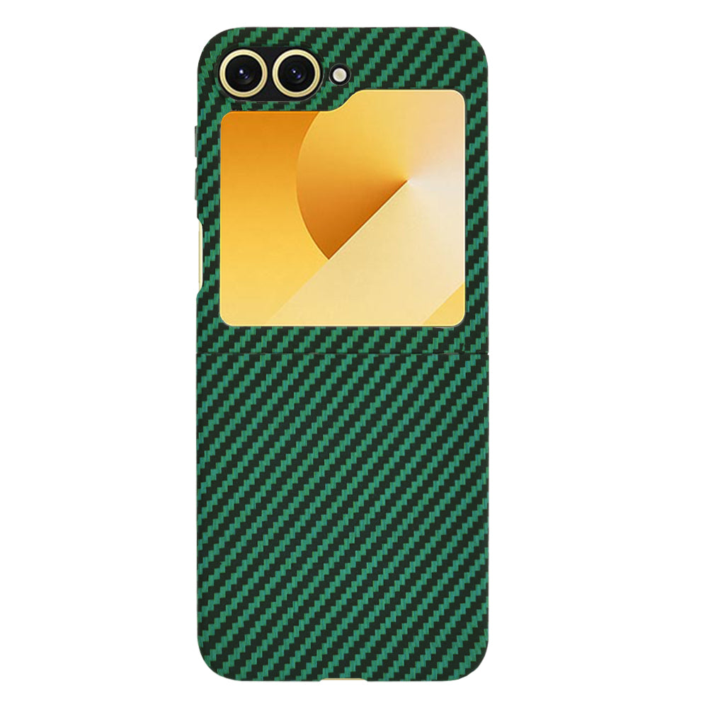 Maska za Samsung Galaxy Z Flip7 FE F761 / Z Flip6 F741, Techsuit, Carbonite FiberShell, Zelena