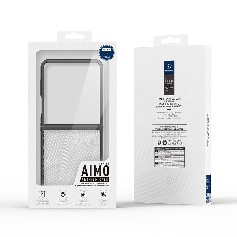 Maska za Samsung Galaxy Z Flip7 F766, DUX DUCIS, Aimo, Crna