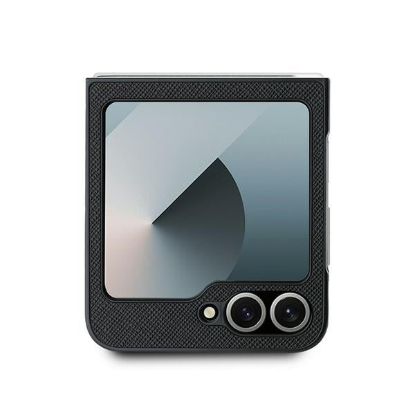 Futrola za Samsung Galaxy Z Flip7 FE F761 / Z Flip6 F741, Karl Lagerfeld, Saffiano Karl & Choupette Metal, Crna