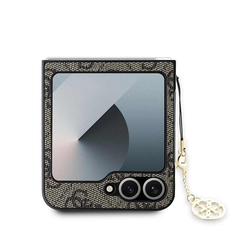 Futrola za Samsung Galaxy Z Flip7 FE F761 / Z Flip6 F741, Guess, 4G Charm, smeđa