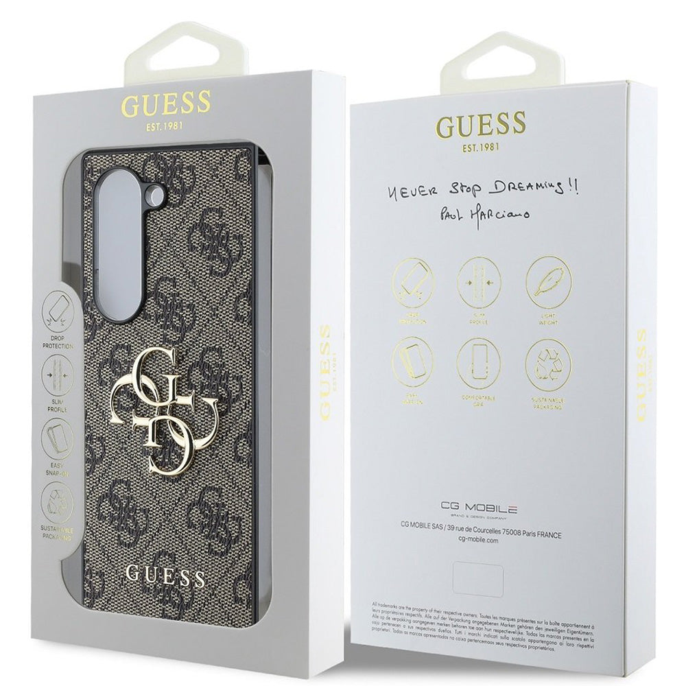 Futrola za Samsung Galaxy Z Fold6 F956, Guess, 4G Metal Logo, Smeđa