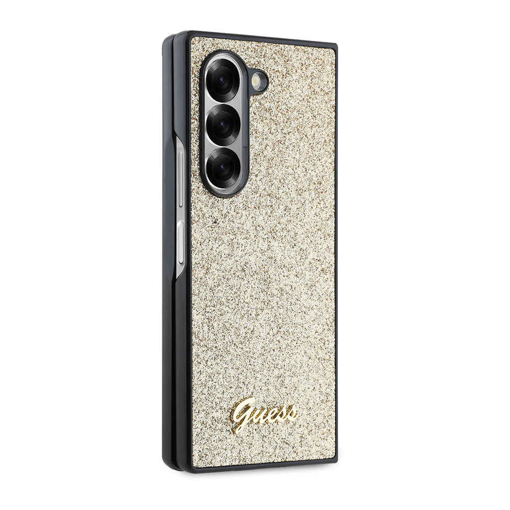 Futrola za Samsung Galaxy Z Fold6 F956, Guess, Glitter Script, Zlatna