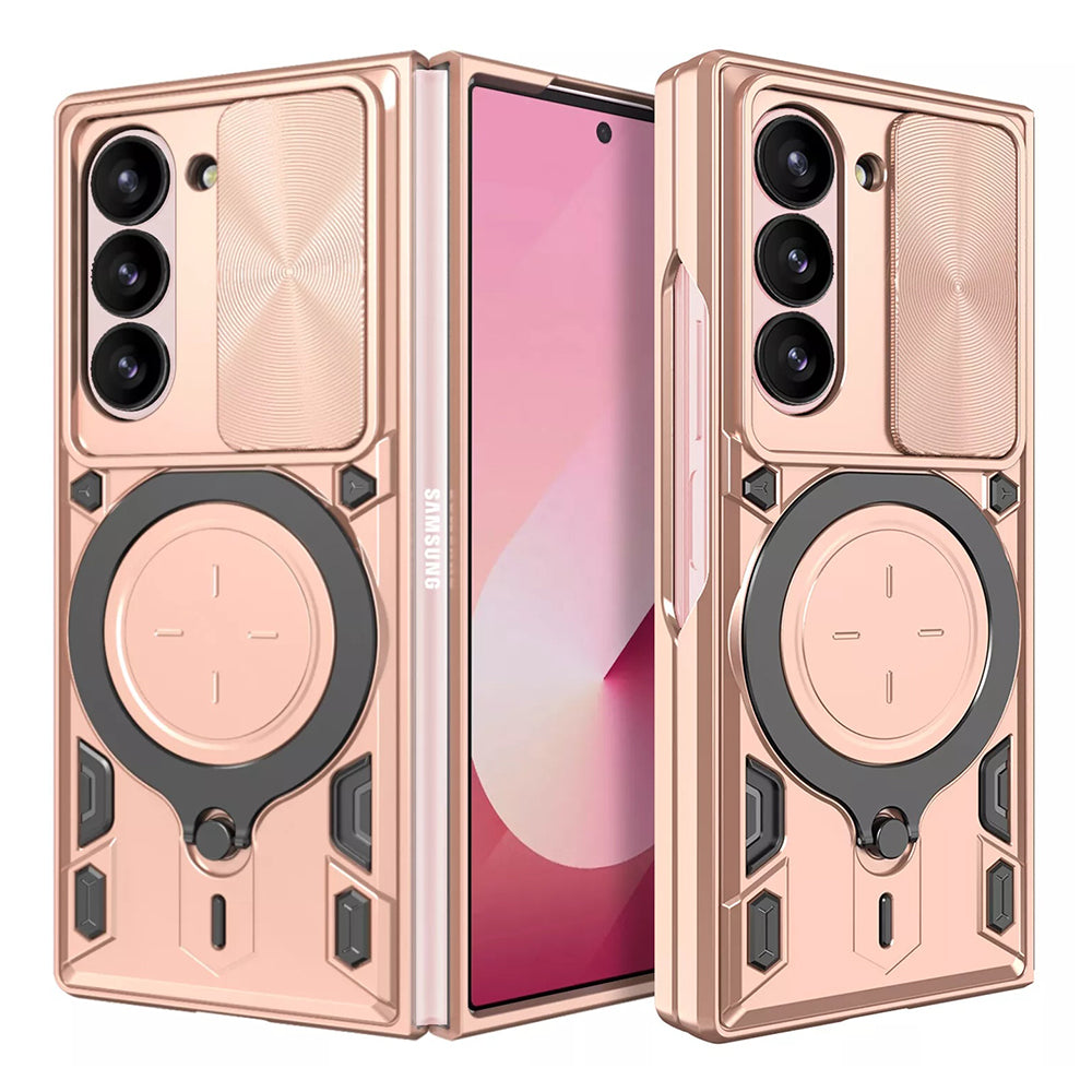 Maska za Samsung Galaxy Z Fold6 F956, Techsuit, CamGuard Pro, Ružičasto Zlatna
