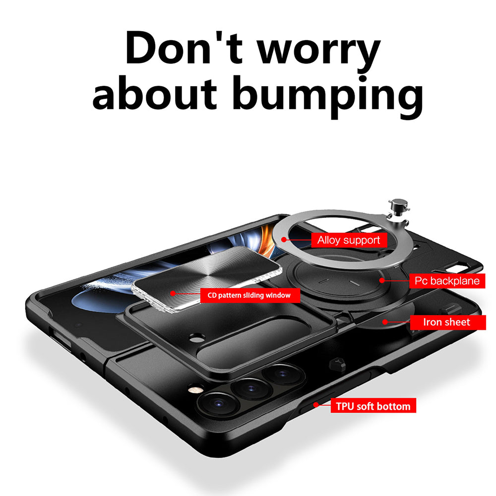 Maska za Samsung Galaxy Z Fold6 F956, Techsuit, CamGuard Pro, Ružičasto Zlatna