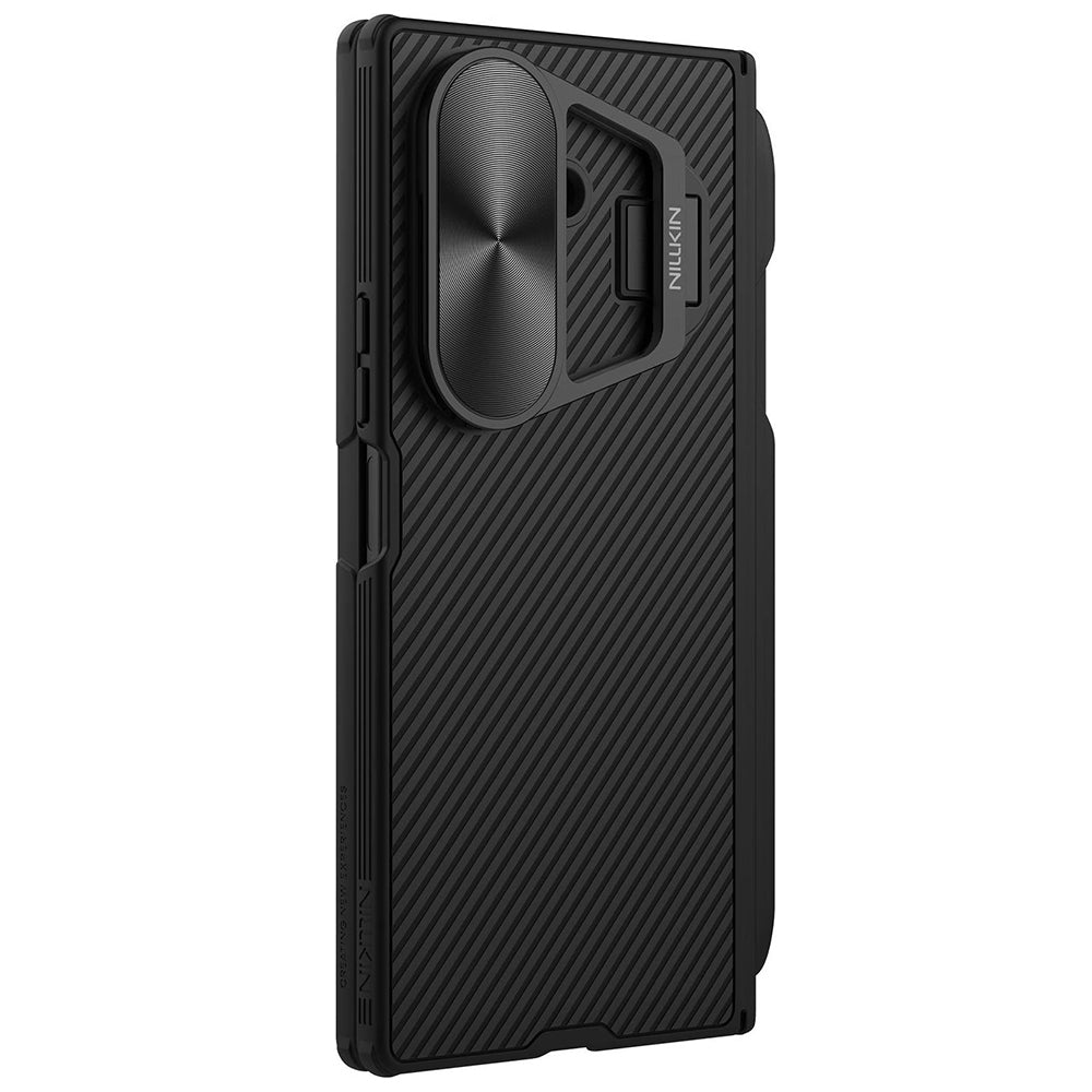 Maska za Samsung Galaxy Z Fold7 F966, Nillkin, CamShield Prop s metalnim poklopcem za objektiv i držačem za S-Pen, Crna