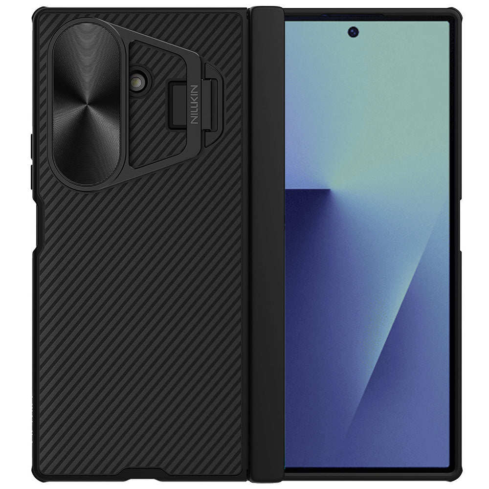 Maska za Samsung Galaxy Z Fold7 F966, Nillkin, CamShield Prop s metalnim poklopcem za objektiv, Crna