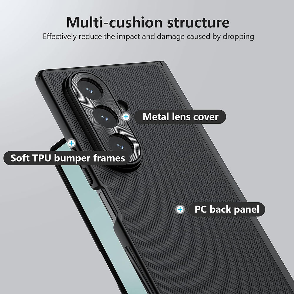 Maska za Samsung Galaxy Z Fold7 F966, Nillkin, Super Frosted Shield, Crna