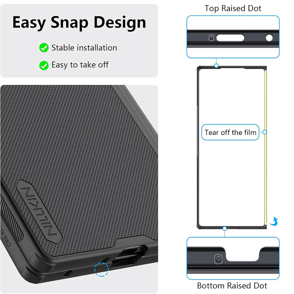 Maska za Samsung Galaxy Z Fold7 F966, Nillkin, Super Frosted Shield, Crna
