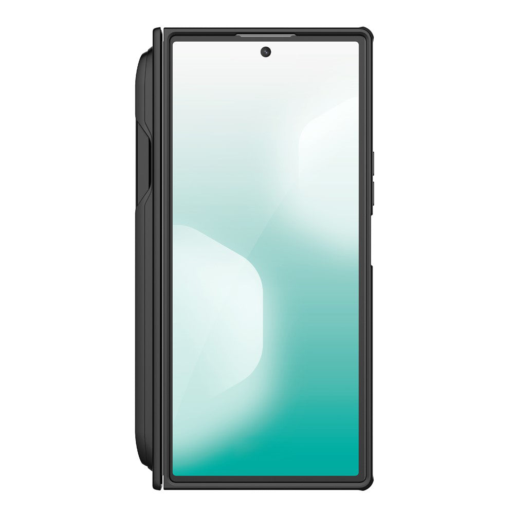 Maska za Samsung Galaxy Z Fold7 F966, Nillkin, Super Frosted Shield s držačem za olovku, Crna