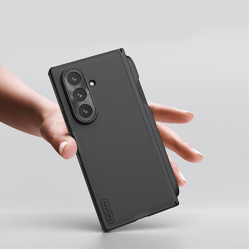 Maska za Samsung Galaxy Z Fold7 F966, Nillkin, Super Frosted Shield s držačem za olovku, Crna