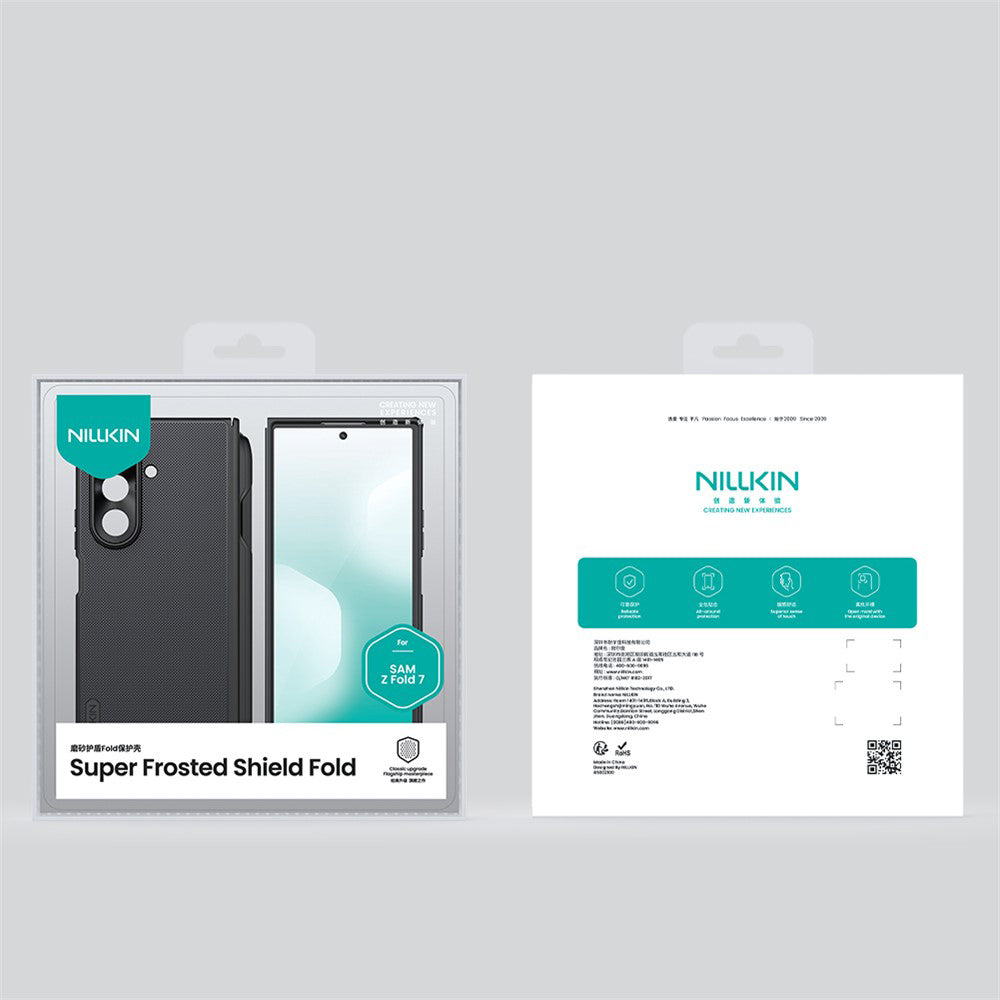 Maska za Samsung Galaxy Z Fold7 F966, Nillkin, Super Frosted Shield s držačem za olovku, Crna