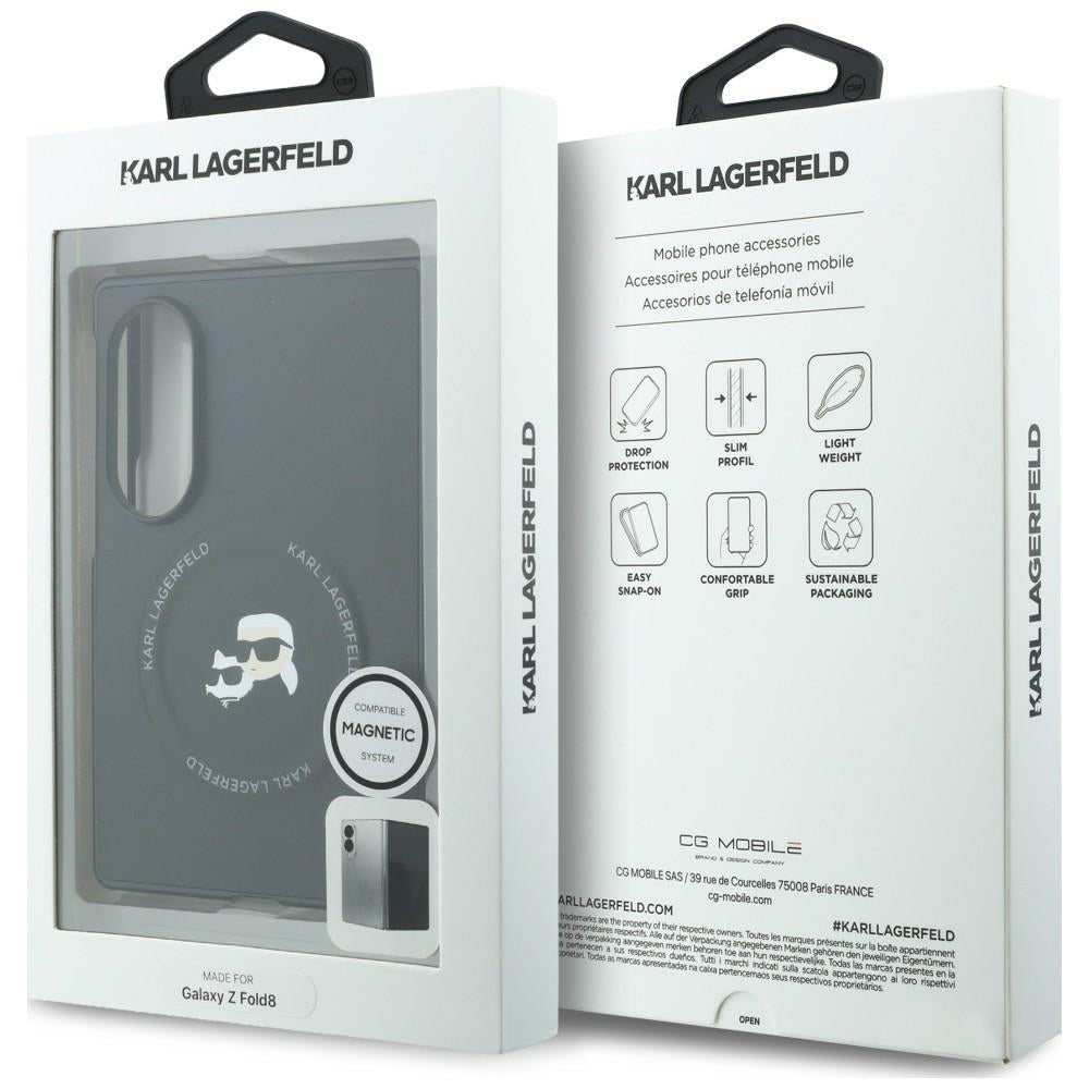 Maska za Samsung Galaxy Z Fold8 F971, Karl Lagerfeld, Karl & Choupette Head Pin, Crna