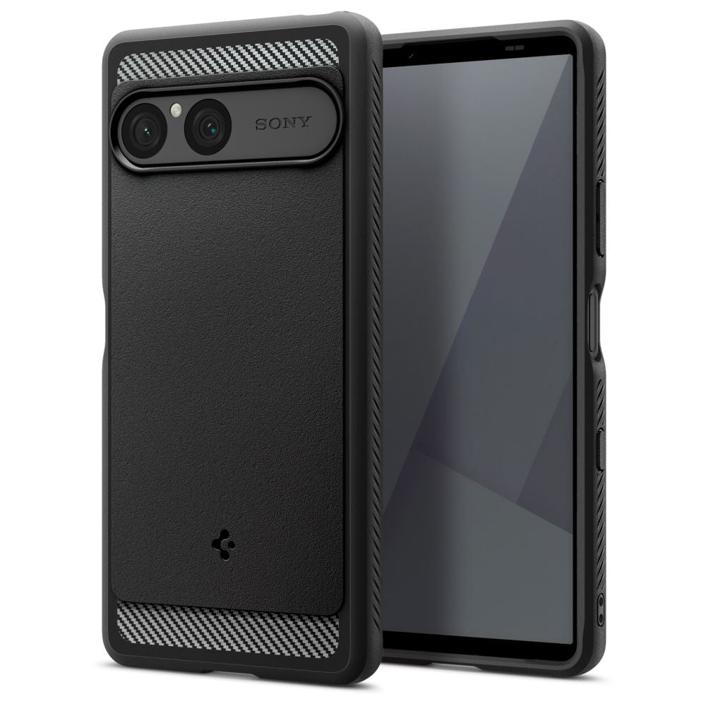 Maska za Sony Xperia 10 VII, Spigen, Rugged Armor, Crna ACS09592