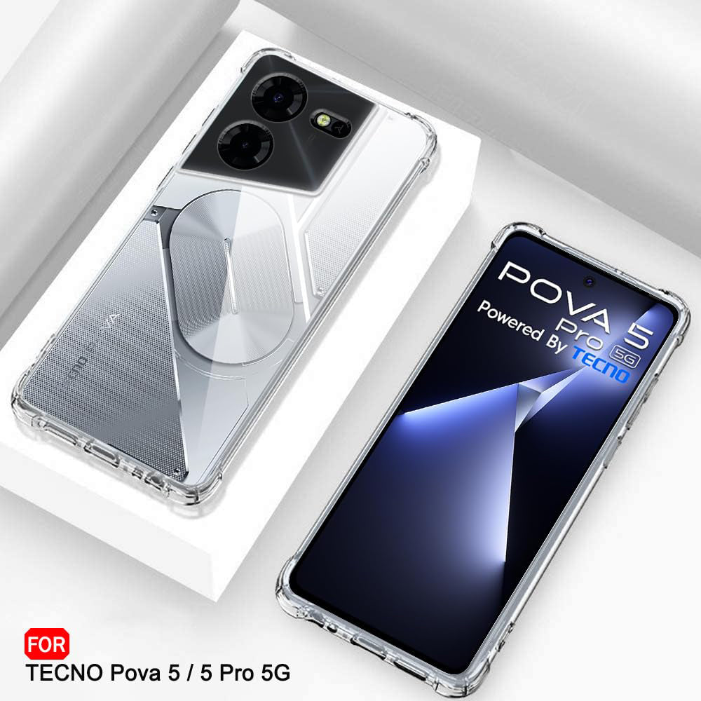 Maska za Tecno Pova 5 Pro, Techsuit, Otporna na udarce, Prozirna