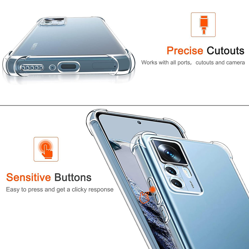 Maska za Xiaomi 12T / 12T Pro, Techsuit, Shockproof Clear, Prozirna