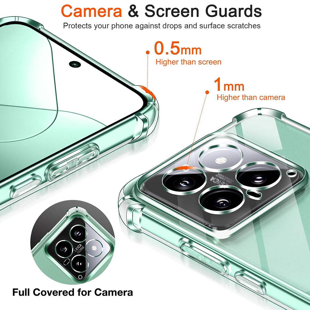 Futrola za Xiaomi 14 Pro, Techsuit, Shockproof Clear, Prozirna