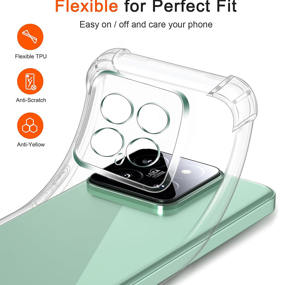 Futrola za Xiaomi 14 Pro, Techsuit, Shockproof Clear, Prozirna