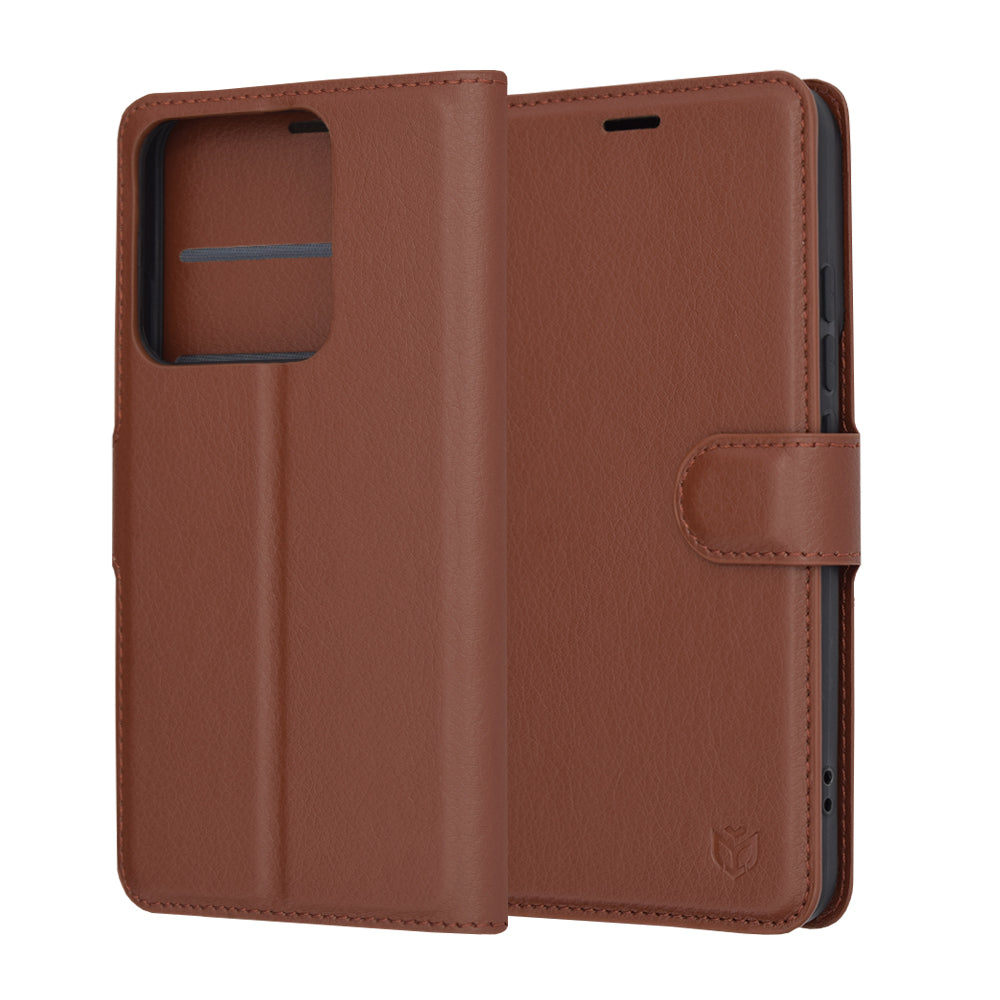 Futrola za Xiaomi 14, Techsuit, Kožna Folio, Smeđa