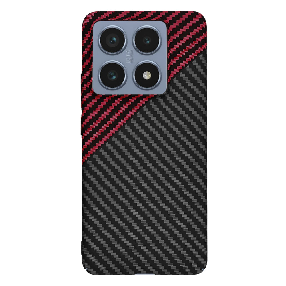 Maska za Xiaomi 14T Pro, Techsuit, Carbonite FiberShell, Crno Crvena