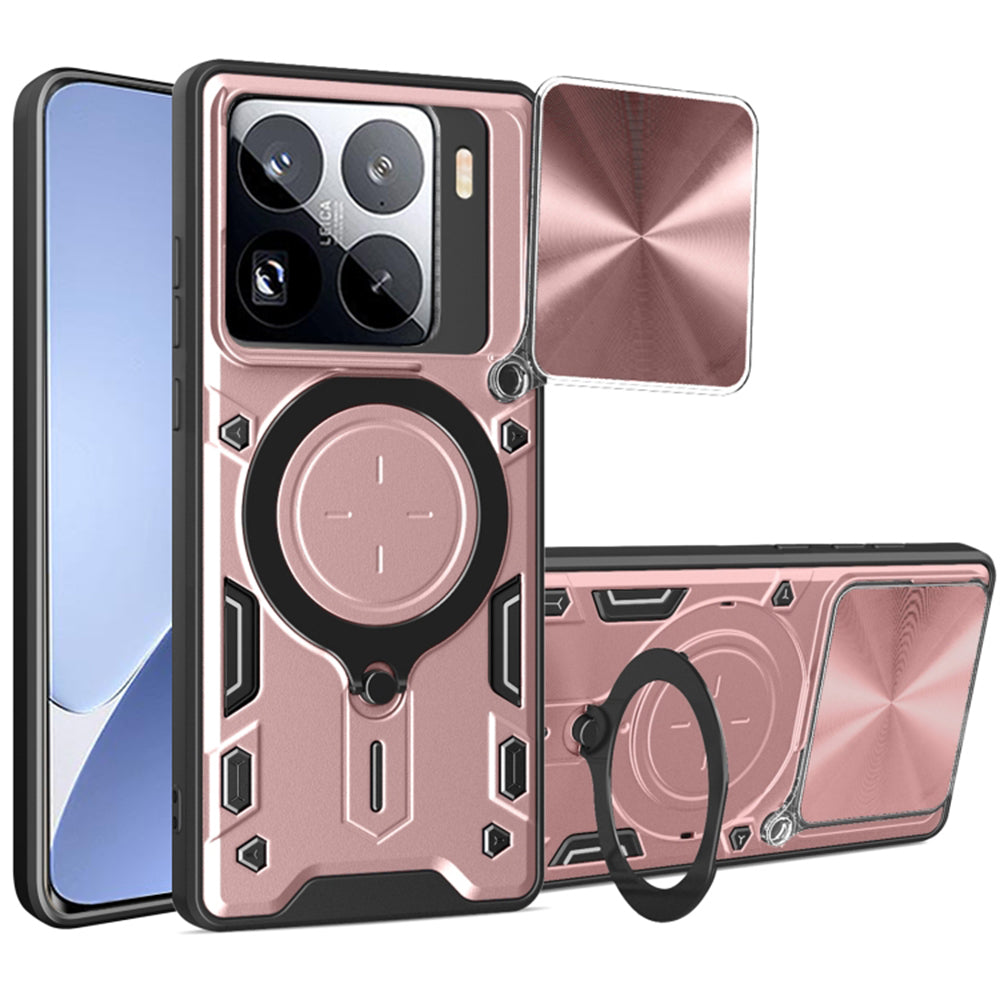 Maska za Xiaomi 15 Pro, Techsuit, CamGuard Pro, Ružičasto zlatna