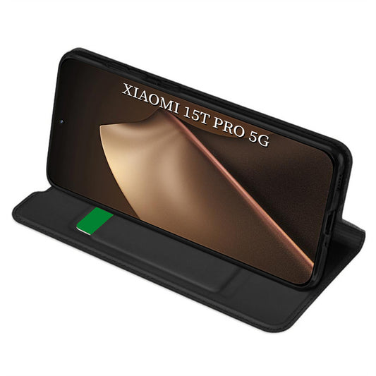 Futrola za Xiaomi 15T Pro, Techsuit, Magskin Book, Crna
