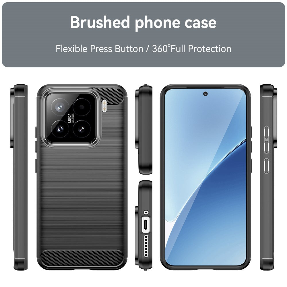 Futrola za Xiaomi 15T, Techsuit, Karbon, Crna