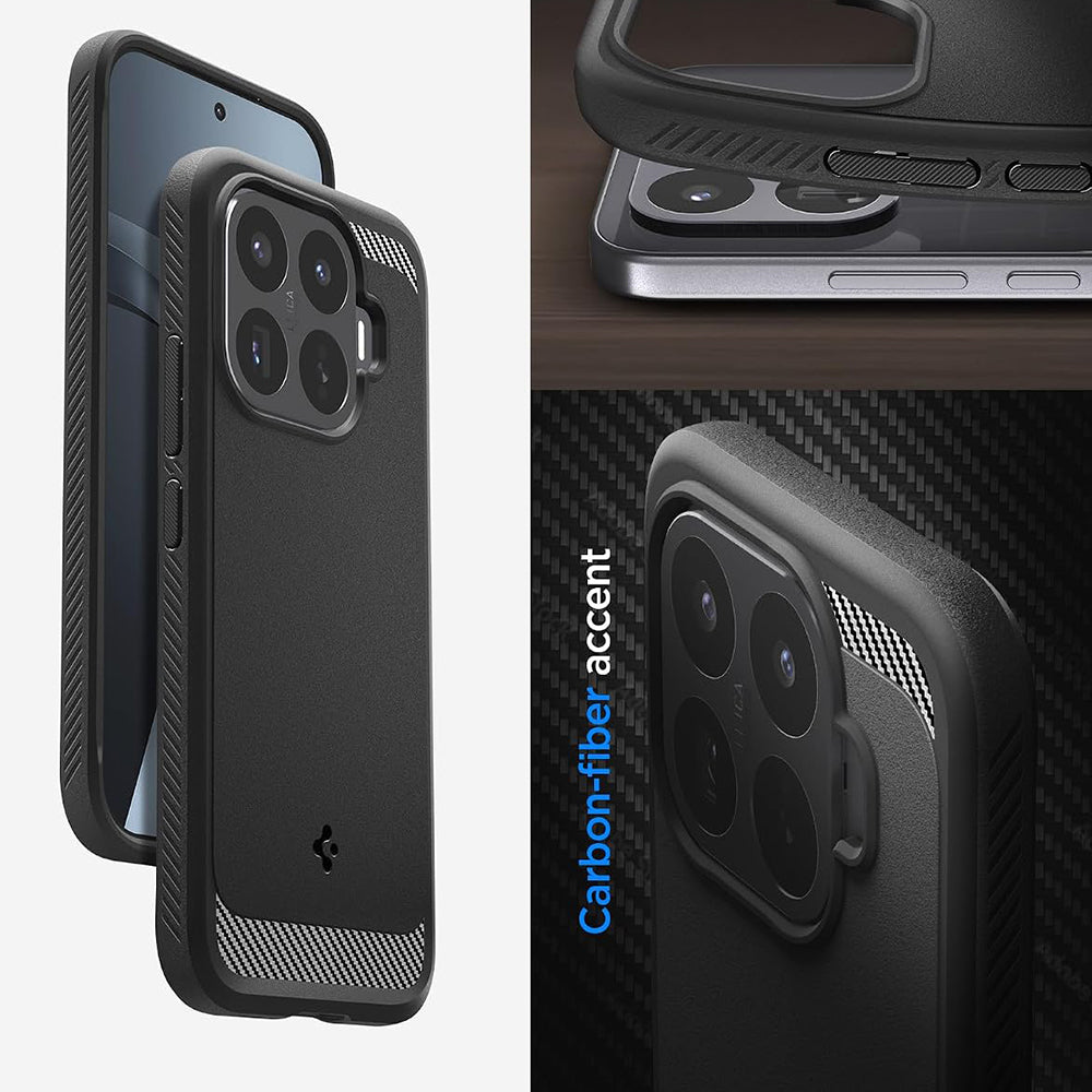 Maska za Xiaomi 17T, Spigen, Rugged Armor, Crna ACS11870