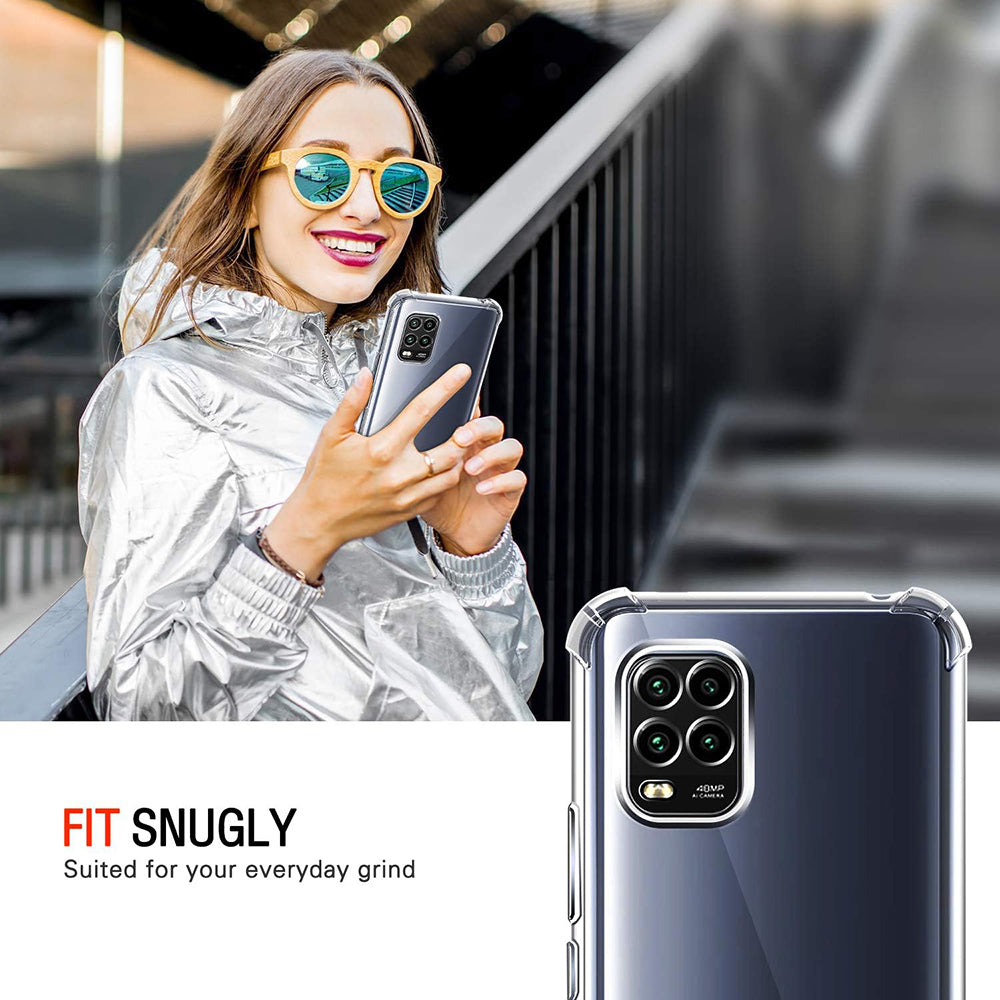 Maska za Xiaomi Mi 10 Lite 5G, Techsuit, Shockproof Clear, Prozirna