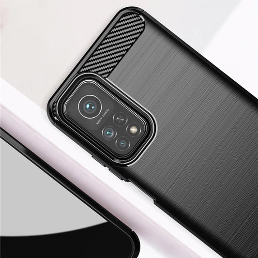 Maska za Xiaomi Mi 10T 5G / 10T Pro 5G, Techsuit, Karbon, Crna