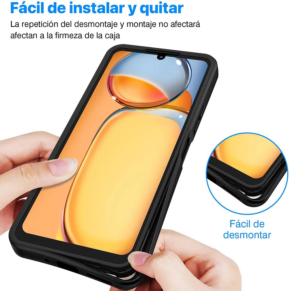 Maska za Xiaomi Poco C65 / Redmi 13C, Techsuit, ColorVerse 360, Crna