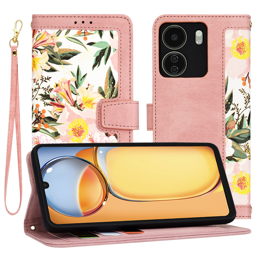 Maska za Xiaomi Poco C65 / Redmi 13C, Techsuit, FlipCraft, Roza