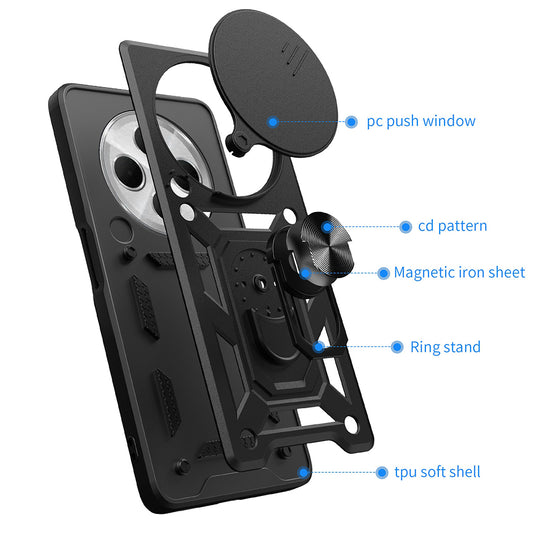 Maska za Xiaomi Poco C75 / Redmi 14C, Techsuit, CamShield, Crna