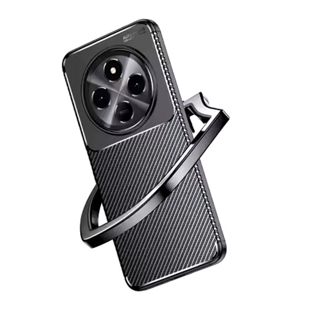 Maska za Xiaomi Poco C75 / Redmi 14C, Techsuit, CarbonFiber, Crna