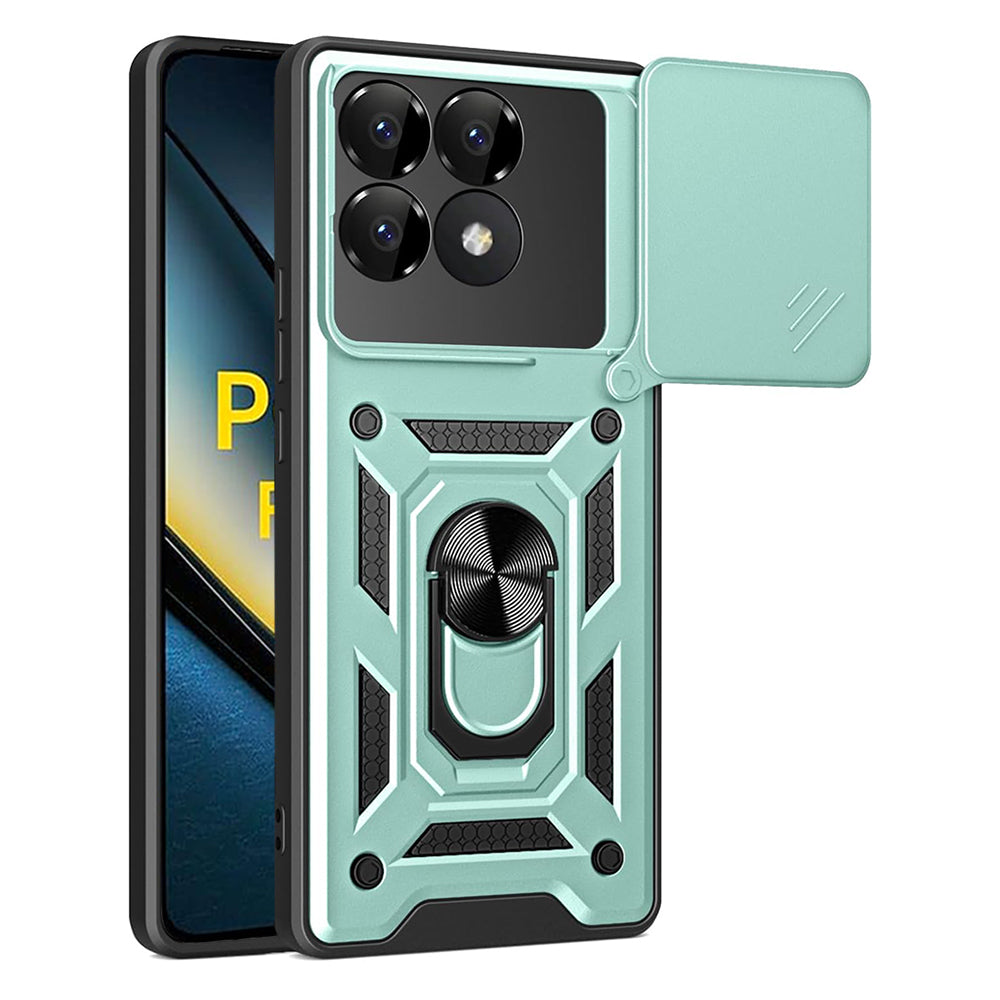 Maska za Xiaomi Poco F6 Pro, Techsuit, CamShield, Zelena