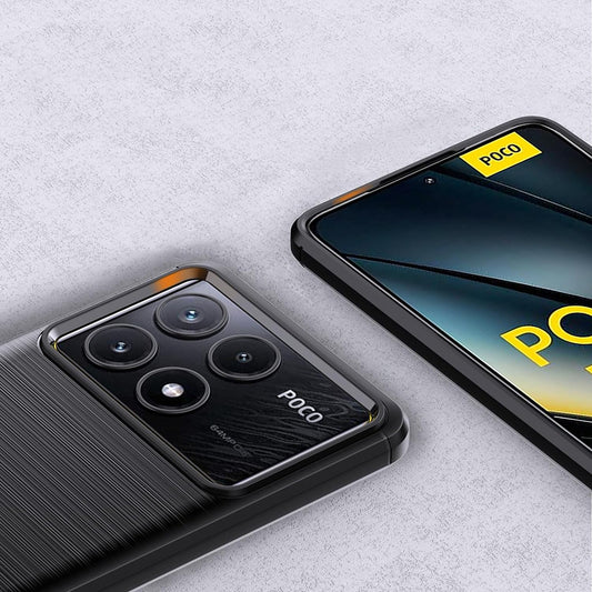 Maska za Xiaomi Poco F6 Pro, Techsuit, Karbon, Plava
