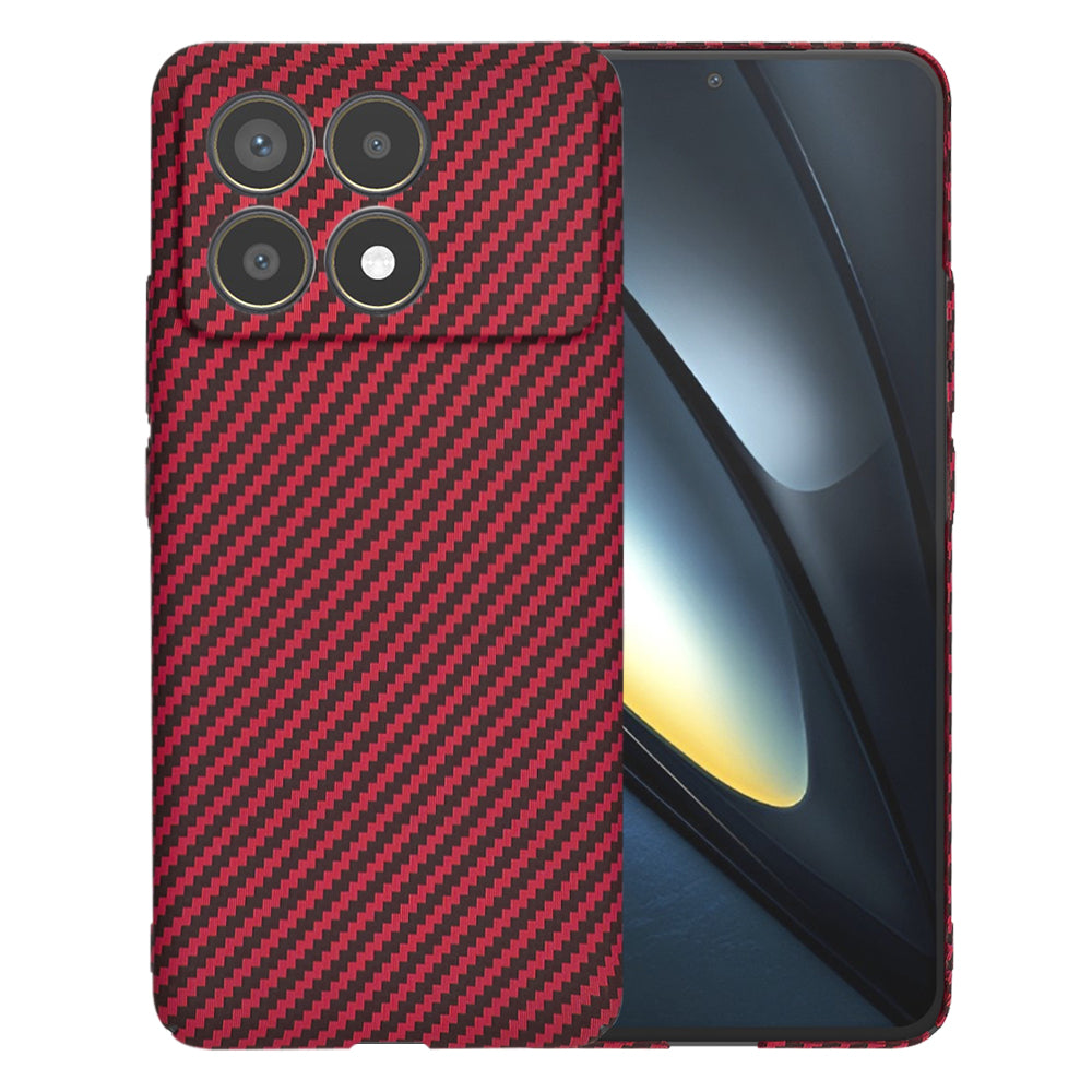 Maska za Xiaomi Poco F6 Pro, Techsuit, Carbonite FiberShell, Crvena