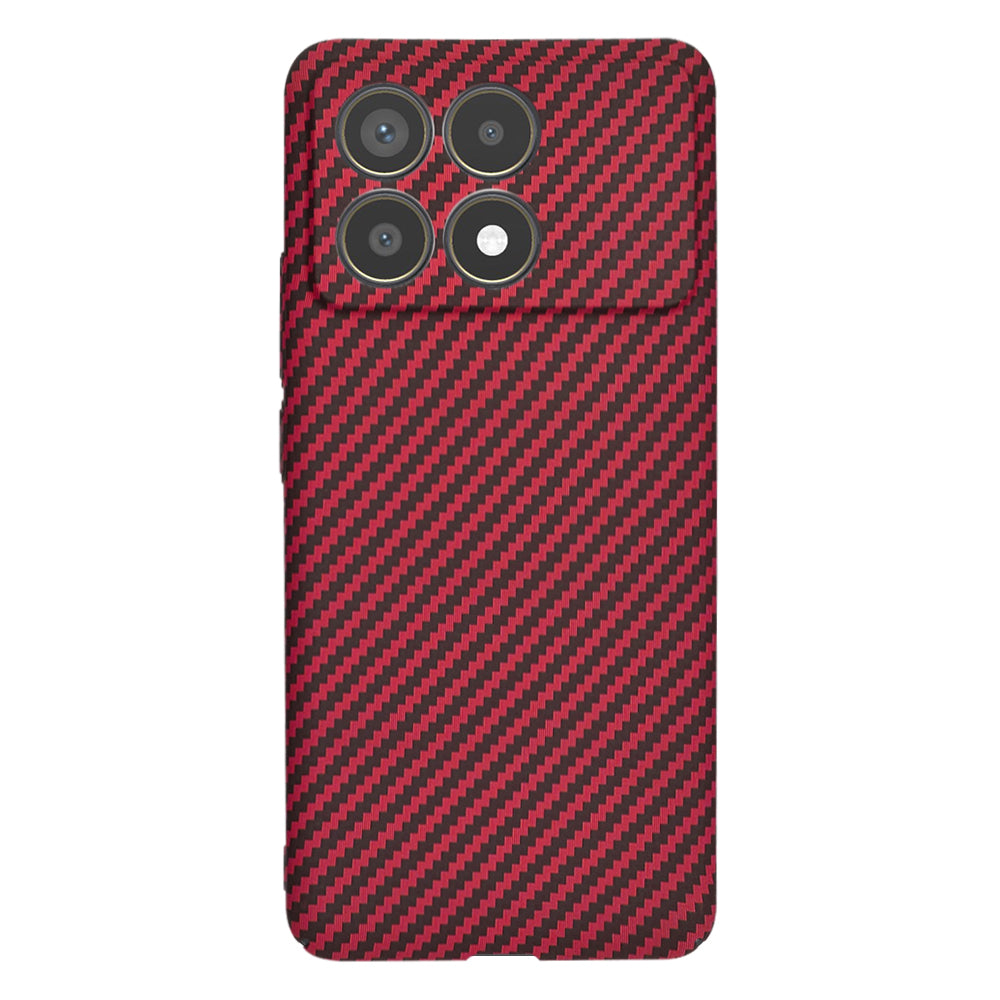 Maska za Xiaomi Poco F6 Pro, Techsuit, Carbonite FiberShell, Crvena