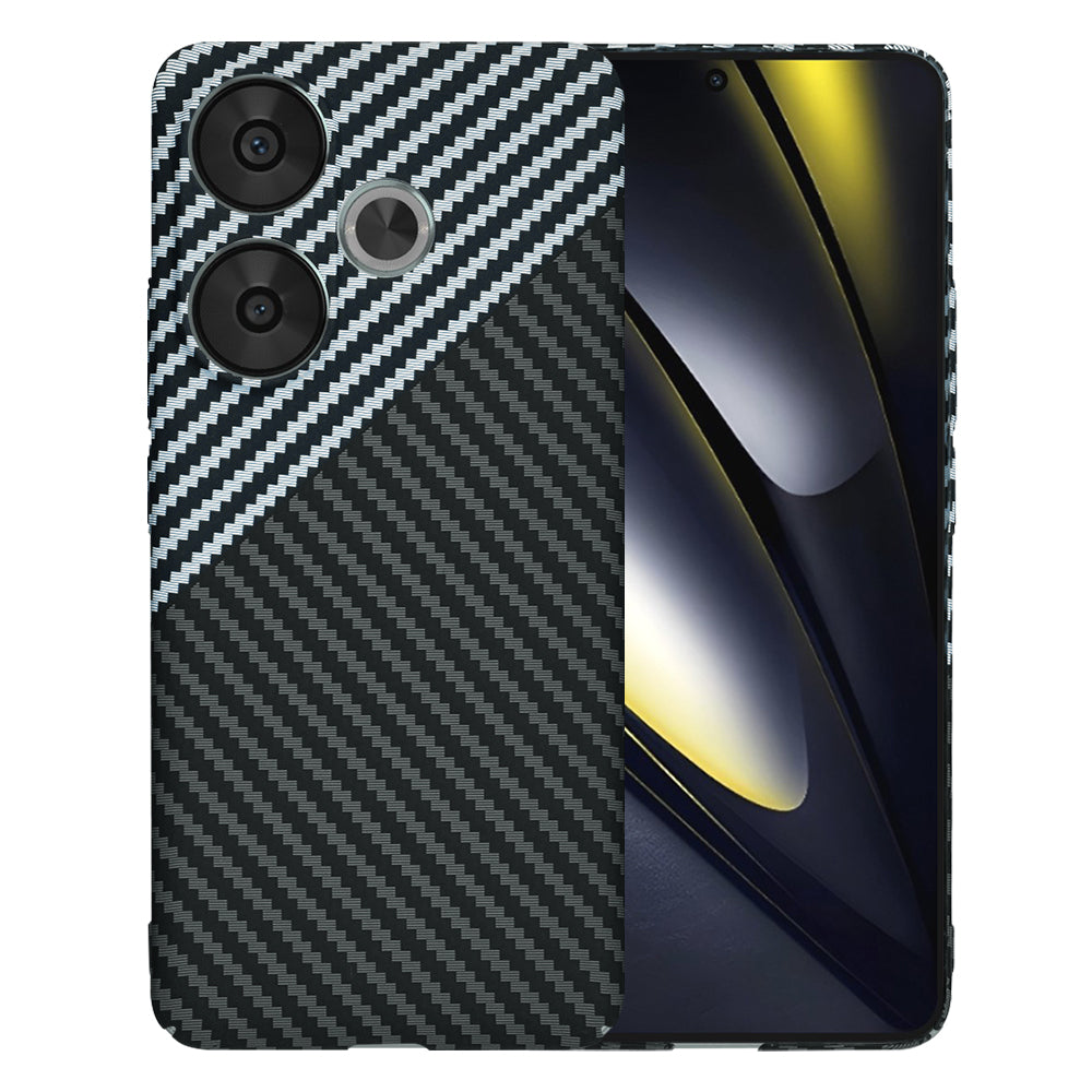 Maska za Xiaomi Poco F6, Techsuit, Carbonite FiberShell, Crno Siva